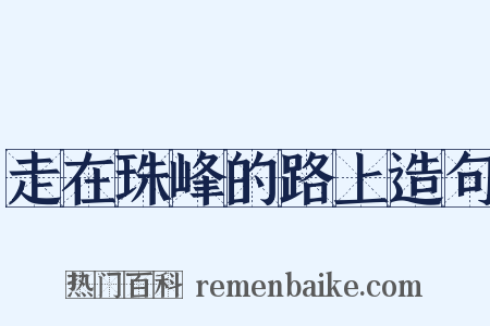 走在珠峰的路上造句是什么意思的图片